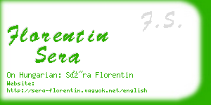 florentin sera business card